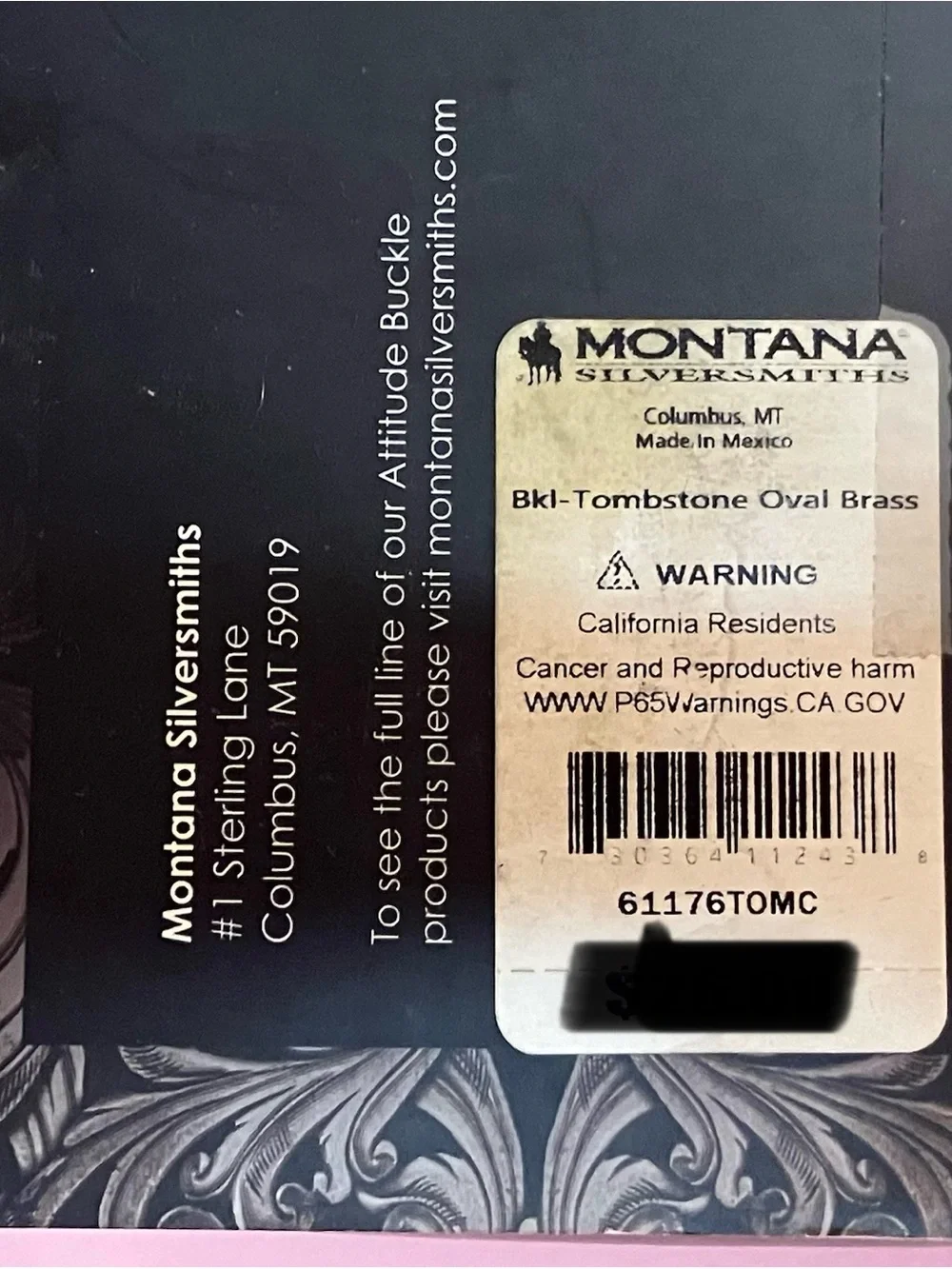 Montana Silversmiths Tombstone Arizona Attitude Belt Buckle